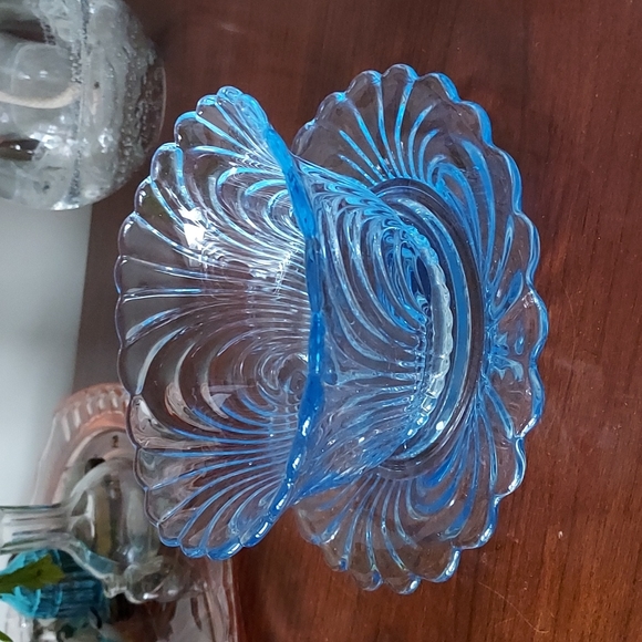 💙Cambridge ice Moonlight Blue Caprice bowl underplate art deco mayonnaise bowl - Picture 4 of 17